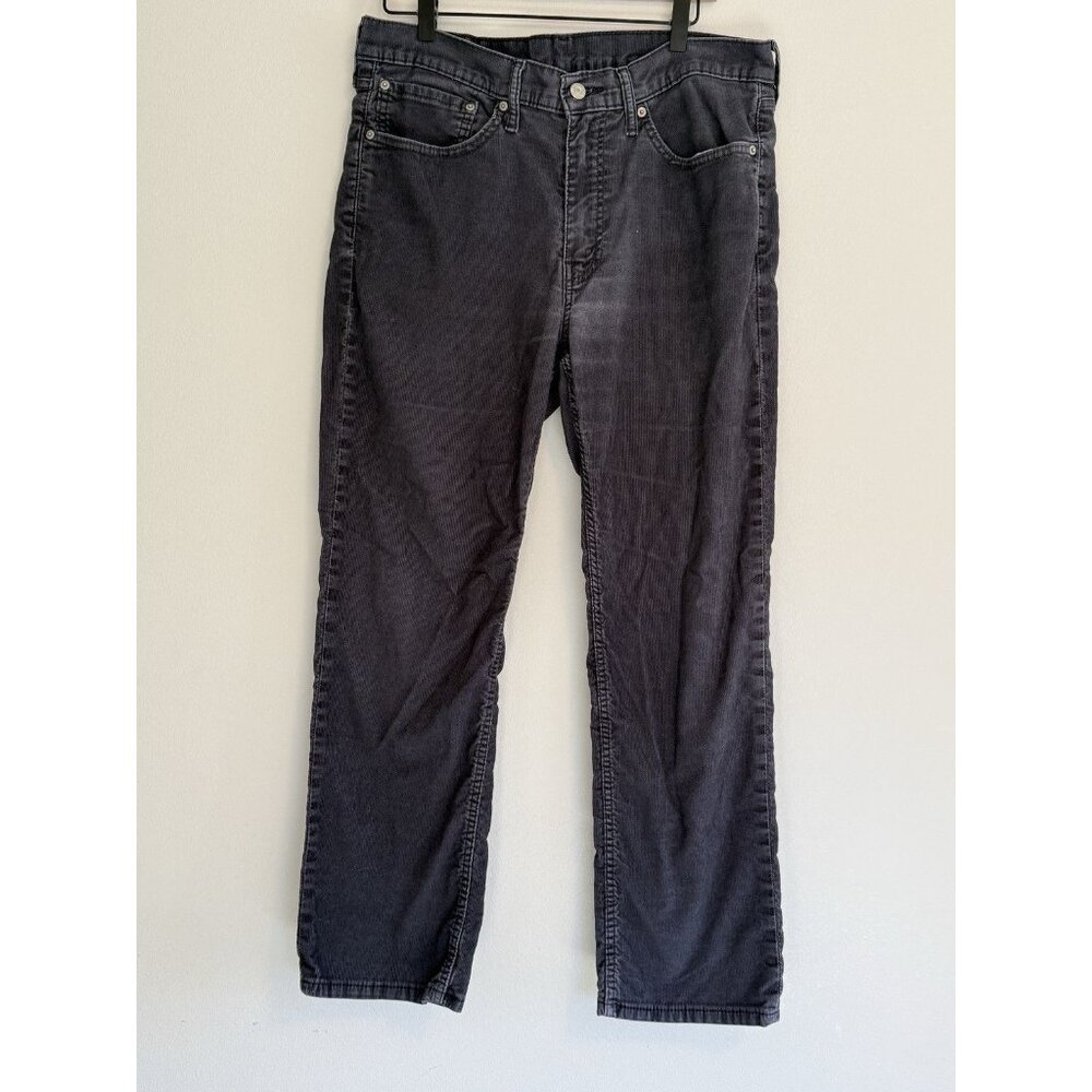 Levis 514 Men’s 34x 29 Classic Grey Corduroy Straight Leg Stretch Pants